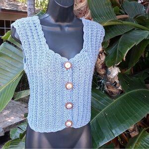 Rico cotton crochet vest or top